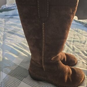 UGG Brown Leather Knee-High Boots